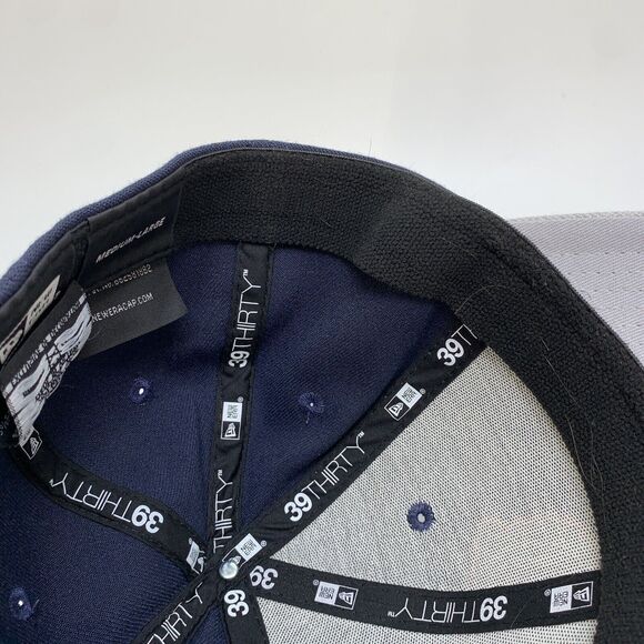 Chicago Bears New Era 39Thirty Fitted M/L Blue Embroidered Bear Cap Hat(H10) - Picture 13 of 16